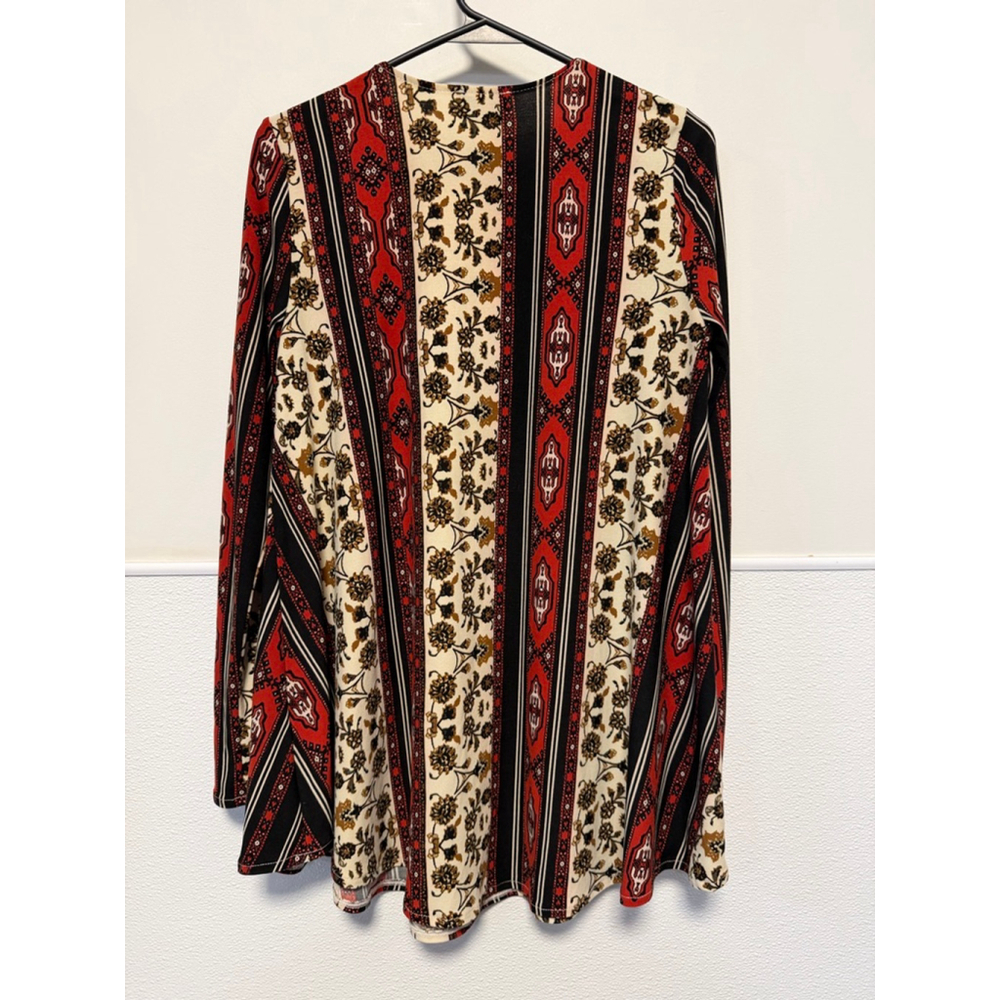 Show Me Your Mumu Mini Tunic Dress women’s XS Red Black Floral Boho Long Sleeve - Picture 15 of 16